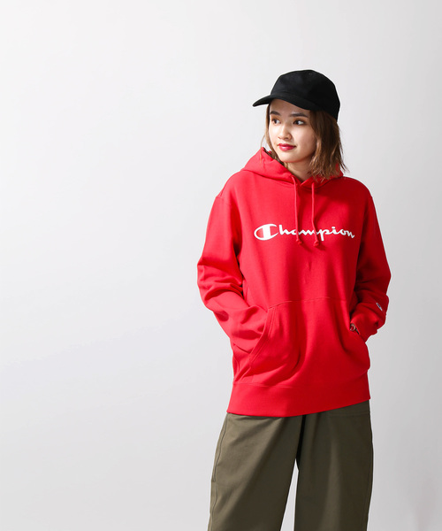 Champion（チャンピオン）の「WEGO/Champion裏毛プリントプルパーカー（パーカー・メンズ・ホワイト/杢グレー/ブラック/ワイン/イエロー/レッド/ロイヤルブルー・MEDIUM/LARGE）」の14枚目の写真