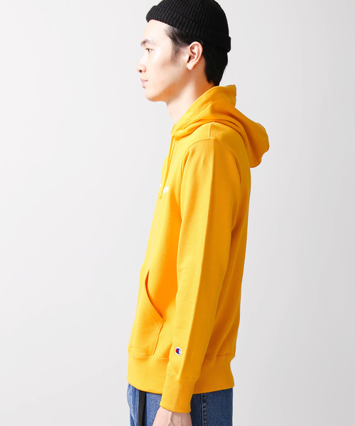 Champion（チャンピオン）の「WEGO/Champion裏毛プリントプルパーカー（パーカー・メンズ・ホワイト/杢グレー/ブラック/ワイン/イエロー/レッド/ロイヤルブルー・MEDIUM/LARGE）」の18枚目の写真