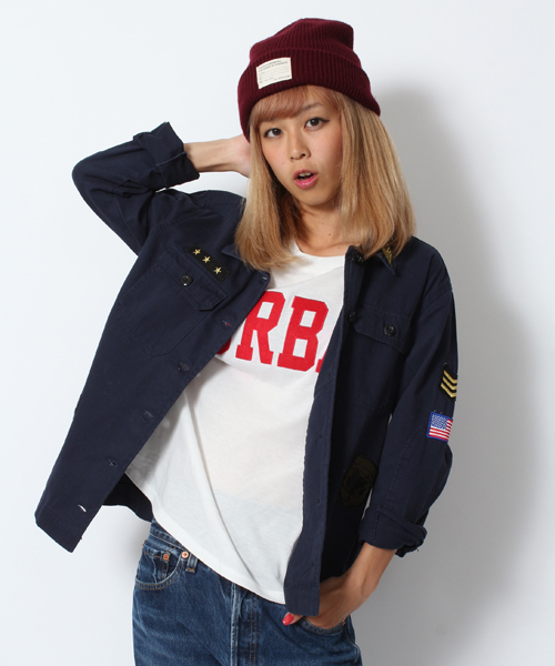 WEGO（ウィゴー）の「WEGO/ワッペンミリタリージャケット（ミリタリージャケット・レディース・カーキ/ネイビー/その他1・FREE）」の3枚目の写真