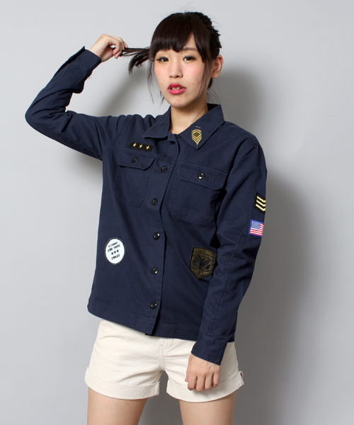WEGO（ウィゴー）の「WEGO/ワッペンミリタリージャケット（ミリタリージャケット・レディース・カーキ/ネイビー/その他1・FREE）」の17枚目の写真