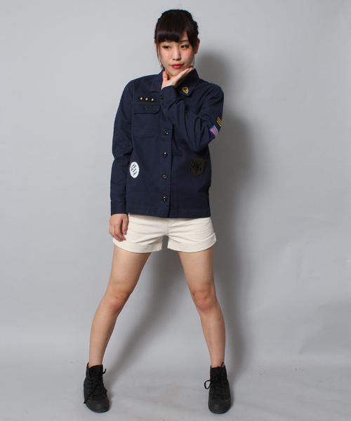 WEGO（ウィゴー）の「WEGO/ワッペンミリタリージャケット（ミリタリージャケット・レディース・カーキ/ネイビー/その他1・FREE）」の18枚目の写真