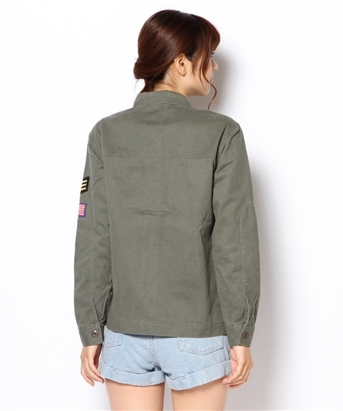 WEGO（ウィゴー）の「WEGO/ワッペンミリタリージャケット（ミリタリージャケット・レディース・カーキ/ネイビー/その他1・FREE）」の6枚目の写真
