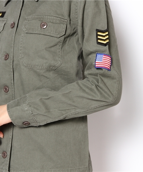 WEGO（ウィゴー）の「WEGO/ワッペンミリタリージャケット（ミリタリージャケット・レディース・カーキ/ネイビー/その他1・FREE）」の9枚目の写真