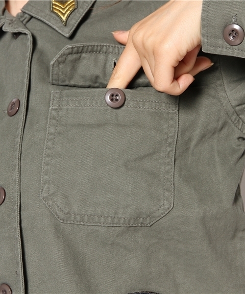 WEGO（ウィゴー）の「WEGO/ワッペンミリタリージャケット（ミリタリージャケット・レディース・カーキ/ネイビー/その他1・FREE）」の11枚目の写真