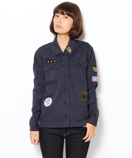 WEGO（ウィゴー）の「WEGO/ワッペンミリタリージャケット（ミリタリージャケット・レディース・カーキ/ネイビー/その他1・FREE）」の16枚目の写真
