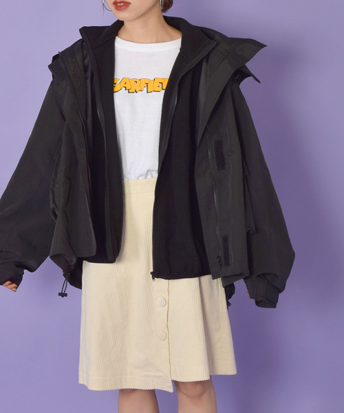 w closet（ダブルクローゼット）の「インナーフリース付きマウンテンパーカー_（マウンテンパーカー・レディース・ブラック/ブルー/ベージュ系その他・FREE）」の7枚目の写真