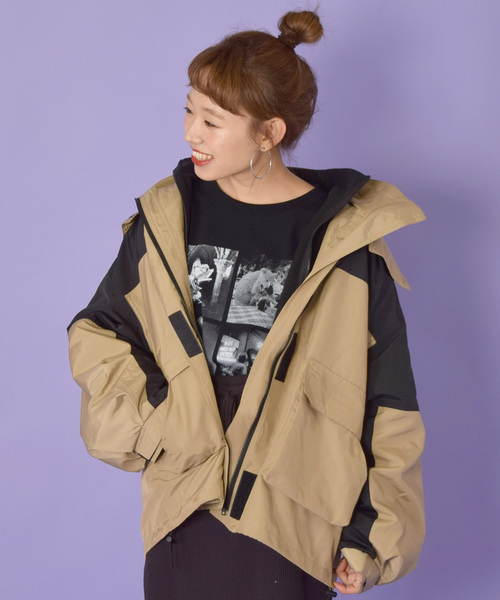 w closet（ダブルクローゼット）の「インナーフリース付きマウンテンパーカー_（マウンテンパーカー・レディース・ブラック/ブルー/ベージュ系その他・FREE）」の2枚目の写真