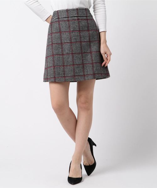 archives（アルシーヴ）の「【SETUPにも】チェック台形スカート（スカート・レディース・ベージュ/オフホワイト・MEDIUM）」の6枚目の写真