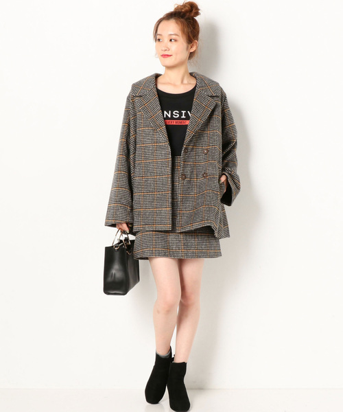 archives（アルシーヴ）の「【SETUPにも】チェック台形スカート（スカート・レディース・ベージュ/オフホワイト・MEDIUM）」の8枚目の写真