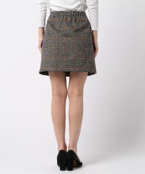 archives（アルシーヴ）の「【SETUPにも】チェック台形スカート（スカート・レディース・ベージュ/オフホワイト・MEDIUM）」の4枚目の写真