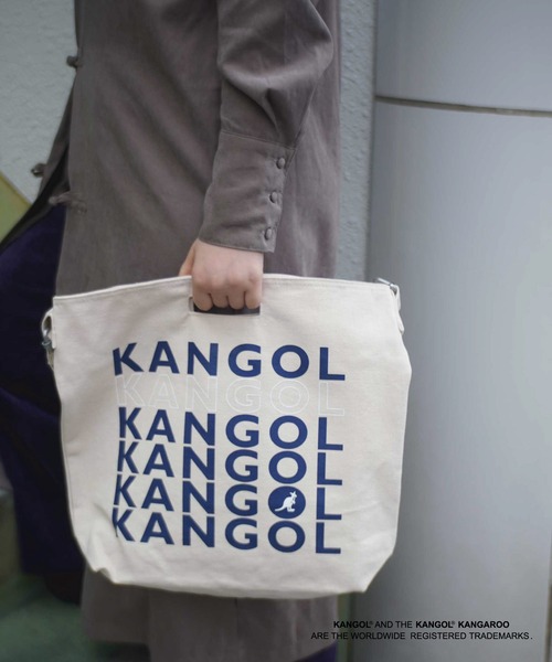 KANGOL（カンゴール）の「【 KANGOL / カンゴール 】 キャンバス ショルダー トート バッグ（ショルダーバッグ・レディース・オフホワイト/ホワイト系その他/ホワイト系その他3/ホワイト系その他5/ホワイト系その他2/ホワイト系その他4/ブラック/ブラック系その他/ホワイト系その他6/ホワイト系その他7/ブラック系その他2/ブラック系その他3/ホワイト/ホワイト×ネイビー/ホワイト×ブルー/ホワイト×レッド/ホワイト×ブラック/ブラック系その他4/その他/その他1/ブラック系その他5・FREE）」の10枚目の写真