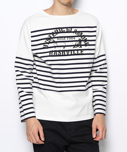 HYSTERIC GLAMOUR（ヒステリックグラマー）の「STENCIL WOMAN pt T-SH（Tシャツ/カットソー・メンズ・ホワイト系その他/ネイビー/ブルー系その他・SMALL/MEDIUM/LARGE）」の2枚目の写真