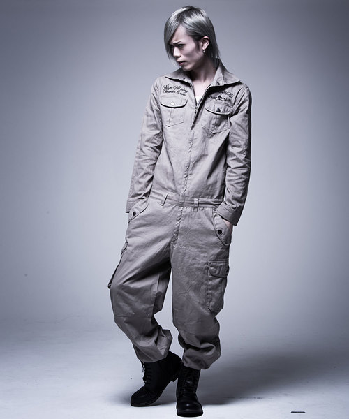 Bernings Sho バックスカル刺繍オールインワン Silver Bullet シルバーバレット のファッション Silver バック スカル