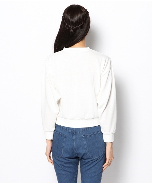 WEGO（ウィゴー）の「WEGO/ヒューマンプリントスウェット（スウェット・レディース・ホワイト/杢グレー/ダークグリーン/ワイン・FREE）」の7枚目の写真