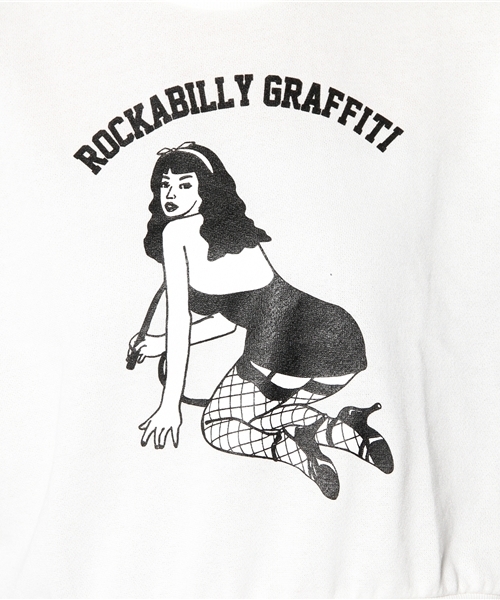 WEGO（ウィゴー）の「WEGO/ヒューマンプリントスウェット（スウェット・レディース・ホワイト/杢グレー/ダークグリーン/ワイン・FREE）」の10枚目の写真