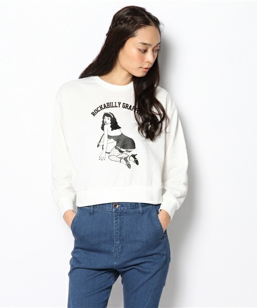 WEGO（ウィゴー）の「WEGO/ヒューマンプリントスウェット（スウェット・レディース・ホワイト/杢グレー/ダークグリーン/ワイン・FREE）」の12枚目の写真