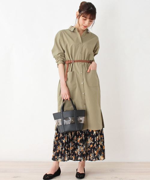 【WEB限定サイズあり】シャツワンピース(SOLOTEX(R)) 【WEB限定サイズあり】シャツワンピース(SOLOTEX(R))
