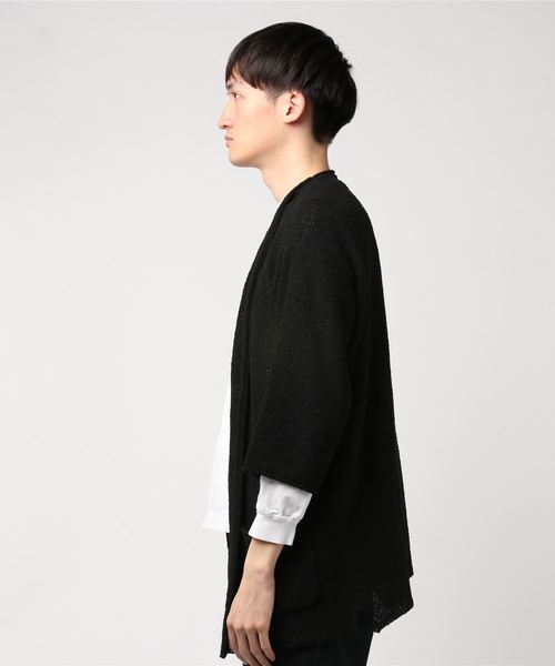 BURROWS(バローズ)の「MIXカーディガン(ニット/セーター・メンズ・ホワイト/ブラック/ネイビー/グレー・MEDIUM/LARGE)」の5枚目の写真