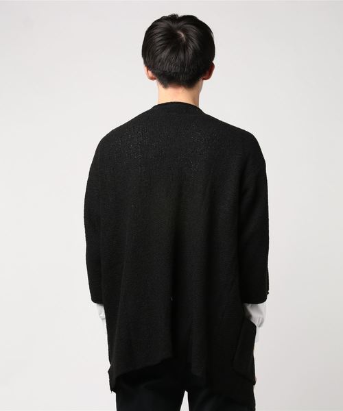 BURROWS(バローズ)の「MIXカーディガン(ニット/セーター・メンズ・ホワイト/ブラック/ネイビー/グレー・MEDIUM/LARGE)」の6枚目の写真