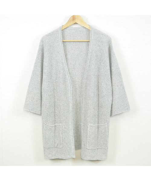 BURROWS(バローズ)の「MIXカーディガン(ニット/セーター・メンズ・ホワイト/ブラック/ネイビー/グレー・MEDIUM/LARGE)」の4枚目の写真