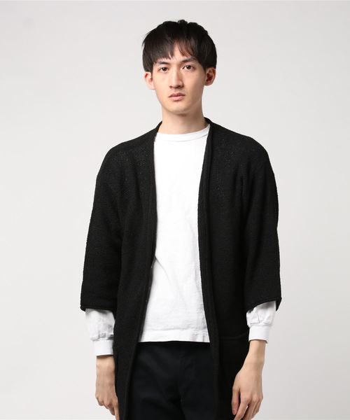 BURROWS(バローズ)の「MIXカーディガン(ニット/セーター・メンズ・ホワイト/ブラック/ネイビー/グレー・MEDIUM/LARGE)」の8枚目の写真