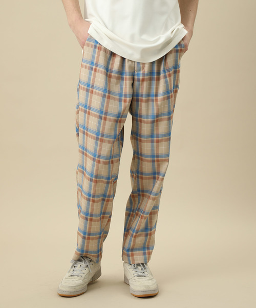 JUNRED（ジュンレッド）の「マルチチェックイージーパンツ（その他パンツ・メンズ・ベージュ/ネイビー・S/M/L）」の2枚目の写真