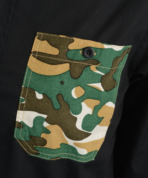 X-girl(エックスガール)の「CAMO SHIRT(シャツ/ブラウス・レディース・ホワイト/ブラック/カモフラージュ・1/2)」の9枚目の写真