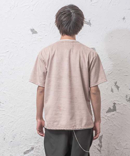 MinoriTY（マイノリティ）の「フェイクスウェード半袖Tシャツ+インナーTシャツ（2枚セット）アンサンブル（Tシャツ/カットソー・メンズ・カーキ/キャメル/ベージュ・M/L）」の8枚目の写真