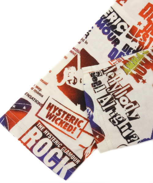 JOEY HYSTERIC（ジョーイヒステリック）の「PUNK PRESS総柄 レギンス（レギンス/スパッツ・キッズ・マルチ・X-SMALL/SMALL/MEDIUM）」の2枚目の写真