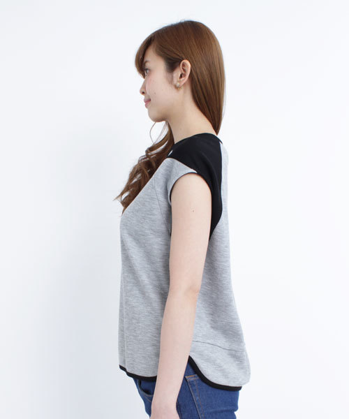 SILAS（サイラス）の「CHERIE CUT TOP（Tシャツ/カットソー・レディース・アッシュグレー・ONE SIZE）」の2枚目の写真