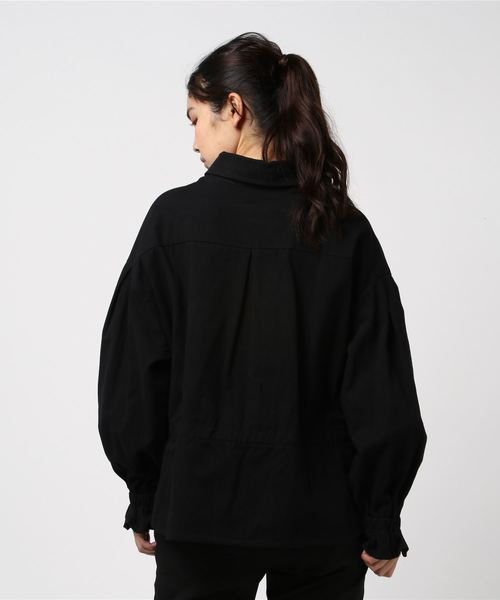 ENVYM（アンビー）の「ウエストギャザーＳＨ（シャツ/ブラウス・レディース・ブラック/ベージュ/カーキ/ピンク・FREE）」の6枚目の写真