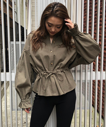 ENVYM | ウエストギャザーＳＨ(シャツ/ブラウス)