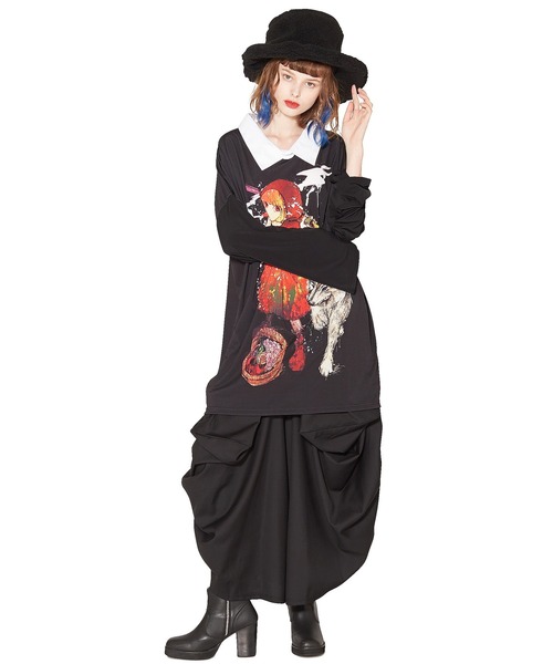 ankoROCK(アンコロック)の「前後喫煙赤ずきんシャツ襟カットソー -メガビッグ-(Tシャツ/カットソー・メンズ・A・ONE SIZE)」の10枚目の写真