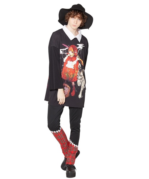 ankoROCK(アンコロック)の「前後喫煙赤ずきんシャツ襟カットソー -メガビッグ-(Tシャツ/カットソー・メンズ・A・ONE SIZE)」の9枚目の写真