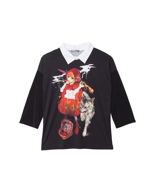 ankoROCK(アンコロック)の「前後喫煙赤ずきんシャツ襟カットソー -メガビッグ-(Tシャツ/カットソー・メンズ・A・ONE SIZE)」の8枚目の写真