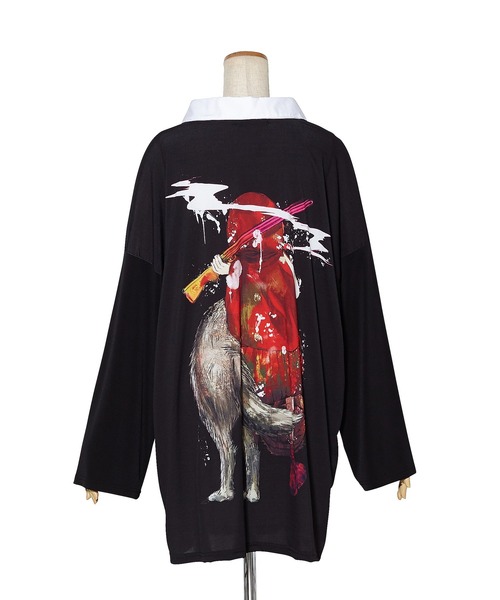 ankoROCK(アンコロック)の「前後喫煙赤ずきんシャツ襟カットソー -メガビッグ-(Tシャツ/カットソー・メンズ・A・ONE SIZE)」の4枚目の写真
