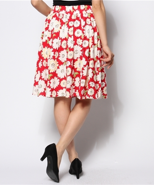 Chico（チコ）の「花柄プリントスカート（スカート・レディース・ネイビー/ホワイト/レッド・FREE）」の9枚目の写真