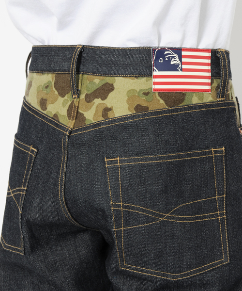 XLARGE（エクストララージ）の「THE STARS AND STRIPES DENIM PANT（デニムパンツ・メンズ・ブラック/グリーン/カモフラージュ・32inch/36inch/30inch/34inch）」の10枚目の写真