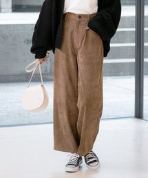 コーデュロイストレートワイドパンツ【セットアップOK】