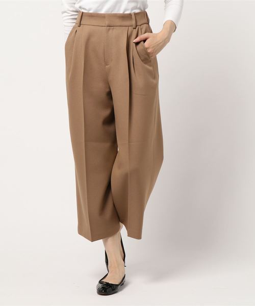 La TOTALITE(ラトータリテ)の「ワイドクロップドパンツ【手洗い可能】◆(その他パンツ・レディース・チャコールグレー/ベージュ・36/38)」の8枚目の写真