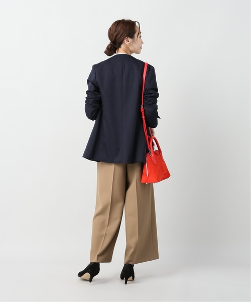 La TOTALITE(ラトータリテ)の「ワイドクロップドパンツ【手洗い可能】◆(その他パンツ・レディース・チャコールグレー/ベージュ・36/38)」の7枚目の写真