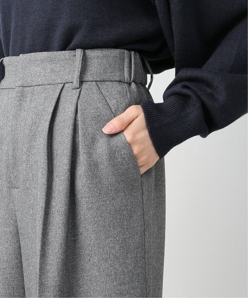 La TOTALITE(ラトータリテ)の「ワイドクロップドパンツ【手洗い可能】◆(その他パンツ・レディース・チャコールグレー/ベージュ・36/38)」の11枚目の写真