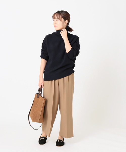 La TOTALITE(ラトータリテ)の「ワイドクロップドパンツ【手洗い可能】◆(その他パンツ・レディース・チャコールグレー/ベージュ・36/38)」の18枚目の写真