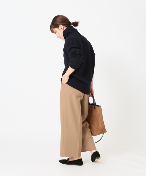 La TOTALITE(ラトータリテ)の「ワイドクロップドパンツ【手洗い可能】◆(その他パンツ・レディース・チャコールグレー/ベージュ・36/38)」の19枚目の写真