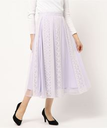 noela パターンフロッキーレーススカート Noela スカート パターンフロッキーレーススカート : ZOZOTOWN