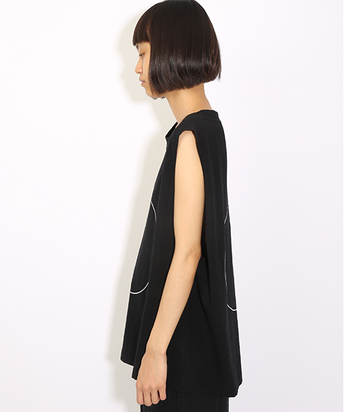 i（アイ）の「△プリントタンク（キャミソール・レディース・ホワイト/ブラック・ﾌﾘ-）」の5枚目の写真