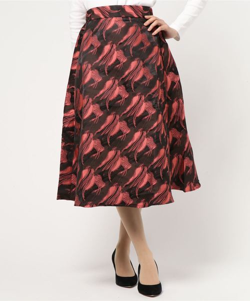 セール ミディアム丈総柄フレアスカート スカート Kobe Lettuce コウベレタス のファッション通販 Zozotown