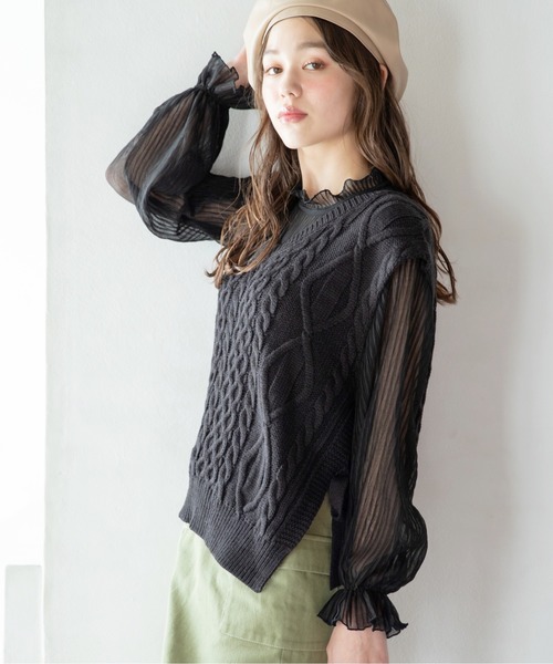 heihei リボンニットベスト heihei リボンニットベスト