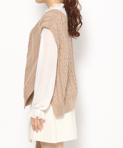 Heather(ヘザー)の「サイドリボンニットベストSET 868777(その他トップス・レディース・ホワイト系その他/ブラック/ピンクベージュ/ベージュ・FREE)」の16枚目の写真
