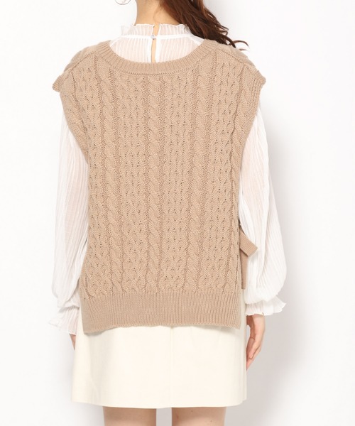 Heather（ヘザー）の「サイドリボンニットベストSET 868777（その他